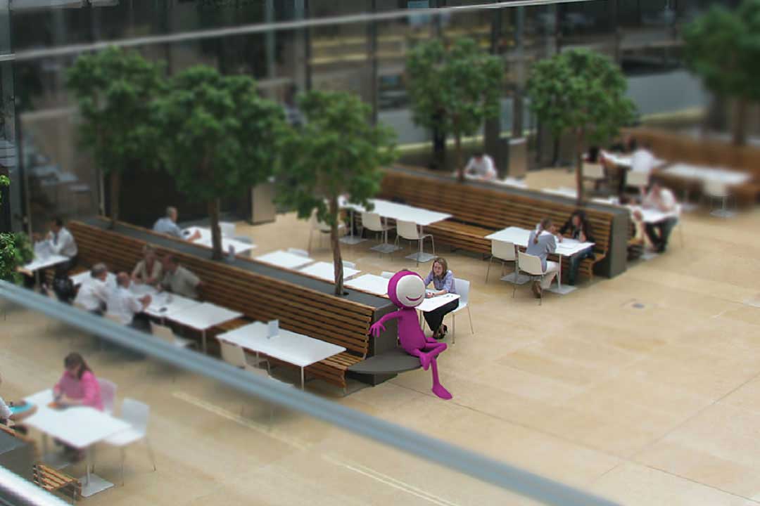 Mo in Merck atrium